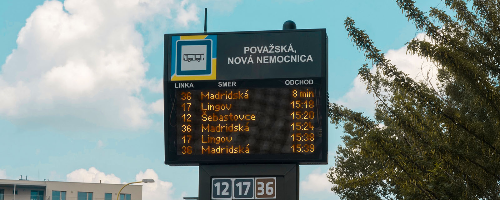 LED Informačné tabule MHD Košice -DPMK, a.s